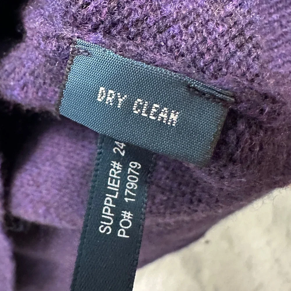 Polo Ralph Lauren‎ Men Lambswool Purple V Neck Sweater L Knit Heritage Preppy